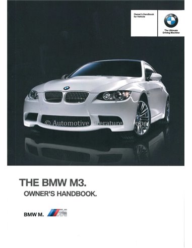 2012 BMW M3 OWNERS MANUAL ENGLISH