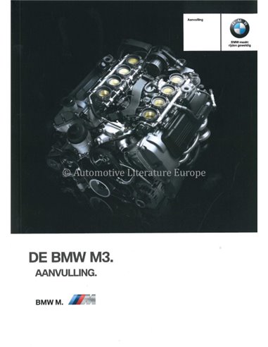 2012 BMW M3 INSTRUCTIEBOEKJE BIJLAGE NEDERLANDS
