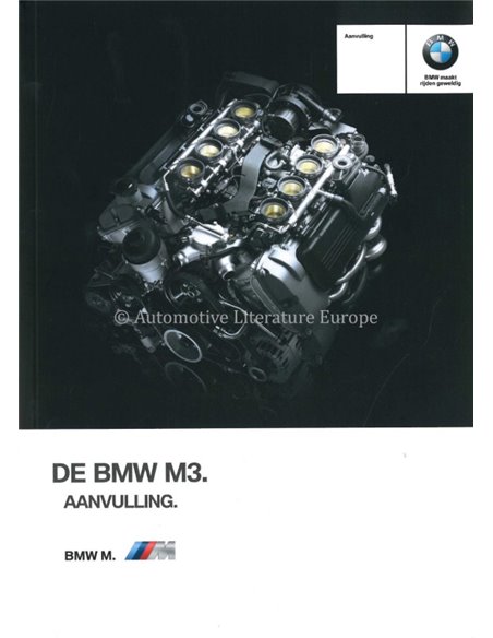 2012 BMW M3 ZUSATZBETRIEBSANLEITUNG NIEDERLANDISCH