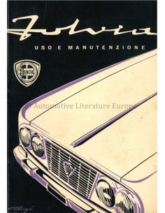 1965 LANCIA FULVIA LIMOUSINE BETRIEBSANLEITUNG ITALIENISCH