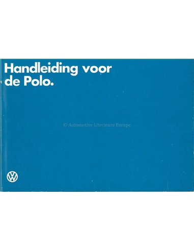 1981 VOLKSWAGEN POLO INSTRUCTIEBOEKJE NEDERLANDS