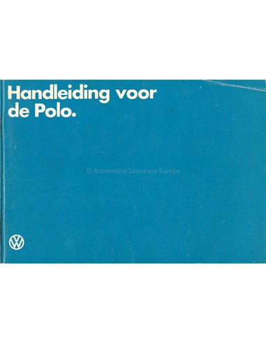 1981 VOLKSWAGEN POLO BETRIEBSANLEITUNG NIEDERLÄNDSICH