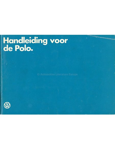 1981 VOLKSWAGEN POLO INSTRUCTIEBOEKJE NEDERLANDS