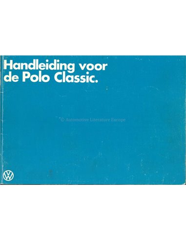 1982 VOLKSWAGEN POLO CLASSIC OWNERS MANUAL DUTCH