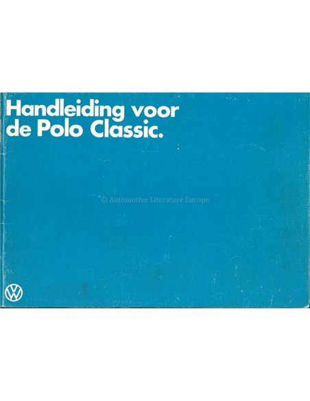 1982 VOLKSWAGEN POLO CLASSIC INSTRUCTIEBOEKJE NEDERLANDS