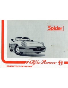 1988 ALFA ROMEO SPIDER INSTRUCTIEBOEKJE FRANS