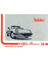 1988 ALFA ROMEO SPIDER INSTRUCTIEBOEKJE FRANS
