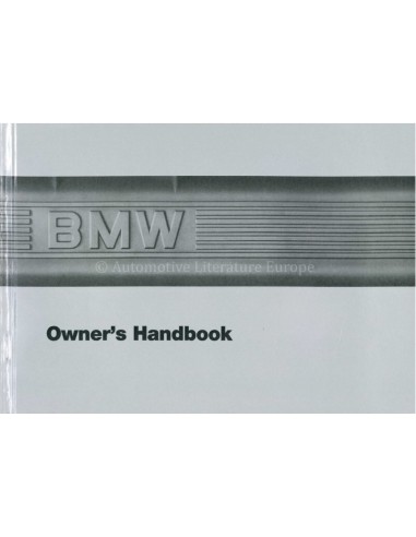 1986 BMW 6 SERIES OWNERS MANUAL ENGLISH