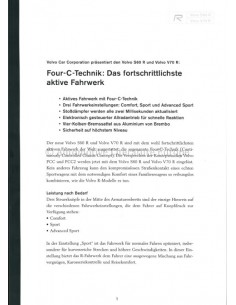 2002 VOLVO S60 R & V70 R PARIS PRESSEMAPPE DEUTSCH 2