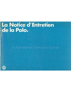 1978 VOLKSWAGEN POLO OWNERS MANUAL FRANCE