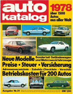 1978 AUTO KATALOG GERMAN 21