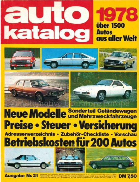 1978 AUTO KATALOG GERMAN 21