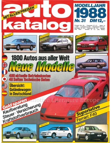 1988 AUTO KATALOG GERMAN 31