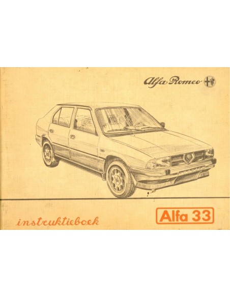 1986 ALFA ROMEO 33 BETRIEBSANLEITUNG NIEDERLÄNDISCH