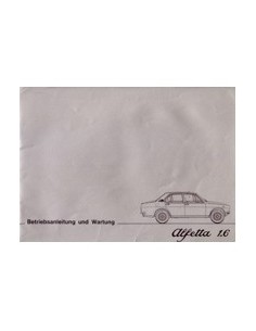 1976 ALFA ROMEO ALFETTA 1.6 INSTRUCTIEBOEKJE DUITS