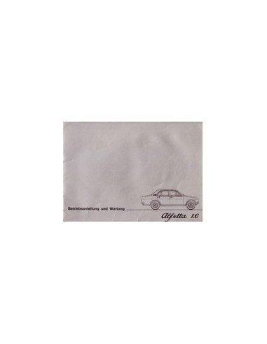 1976 ALFA ROMEO ALFETTA 1.6 INSTRUCTIEBOEKJE DUITS