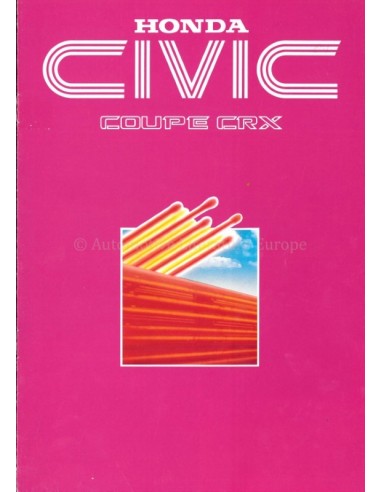 1984 HONDA CIVIC COUPÉ CRX BROCHURE FRENCH