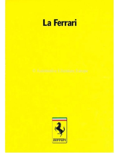1986 FERRARI LA FERRARI BROCHURE 385/85