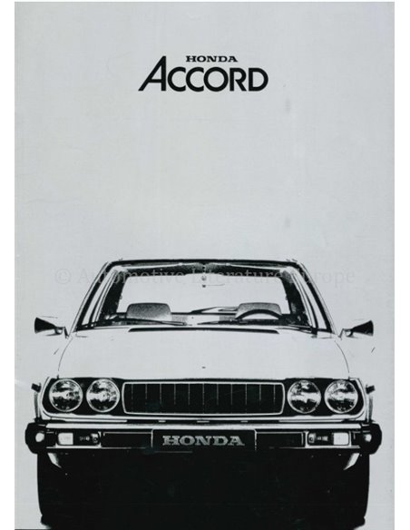 1976 HONDA ACCORD BROCHURE DUTCH