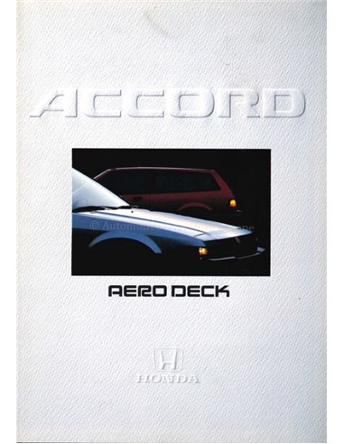 1986 HONDA ACCORD AERO DECK BROCHURE DUTCH