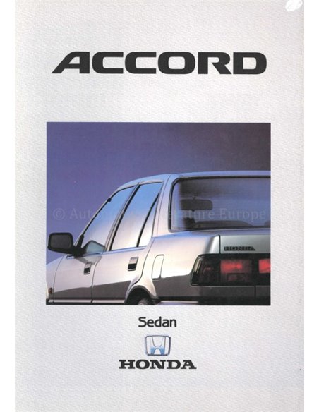 1986 HONDA ACCORD SALOON BROCHURE DUTCH