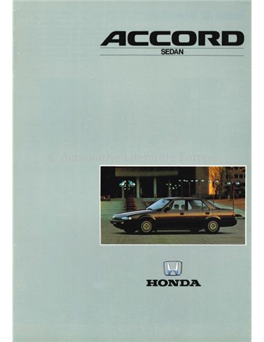 1989 HONDA ACCORD SALOON BROCHURE DUTCH