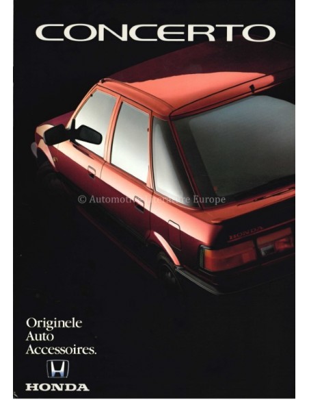 1990 HONDA CONCERTO ZUBEHÖR PROSPEKT NIEDERLÄNDISCH
