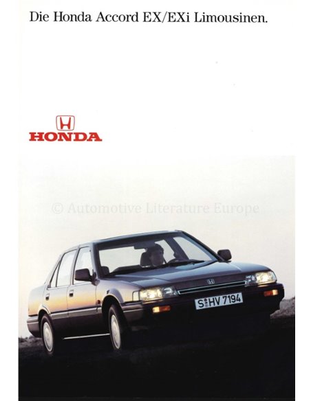 1986 HONDA ACCORD SEDAN BROCHURE DUITS