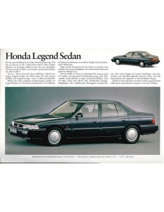 1988 HONDA LEGEND SEDAN LEAFLET SWEDISH