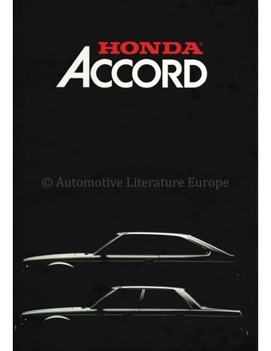 1982 HONDA ACCORD BROCHURE DUTCH