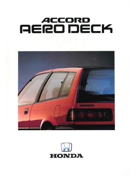 1987 HONDA ACCORD AERO DECK PROSPEKT ENGLISCH