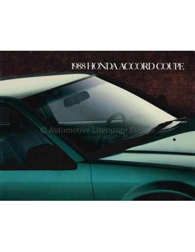 1988 HONDA ACCORD COUPE BROCHURE ENGELS