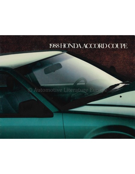 1988 HONDA ACCORD COUPE BROCHURE ENGELS