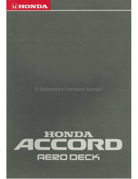 1988 HONDA ACCORD AERO DECK BROCHURE GERMAN