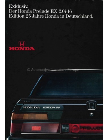 1986 HONDA PRELUDE EDITION 25 BROCHURE DUITS