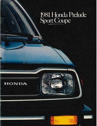 1981 HONDA PRELUDE SPORT COUPE BROCHURE ENGLISH (US)
