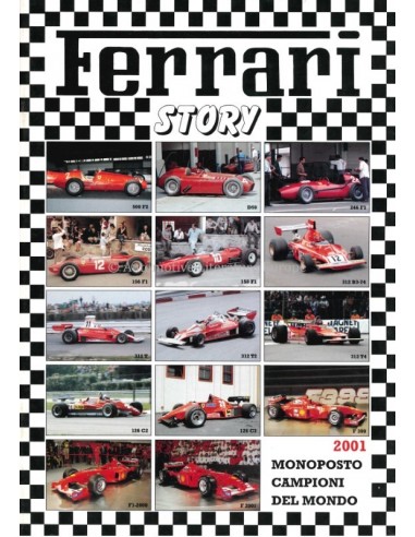 2001 FERRARI STORY MONOPOSTO CAMPIONI DEL MONDO MAGAZINE ENGELS / ITALIAANS