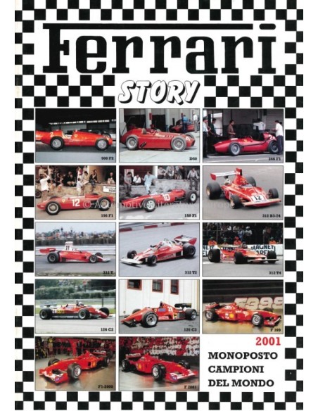 2001 FERRARI STORY MONOPOSTO CAMPIONI DEL MONDO MAGAZINE ENGELS / ITALIAANS