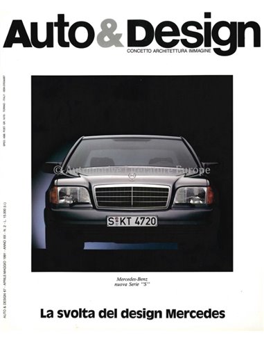 1991 AUTO & DESIGN MAGAZINE ITALIAN & ENGLISH 67
