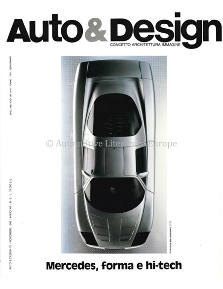 1991 AUTO & DESIGN MAGAZINE ITALIAN & ENGLISH 70