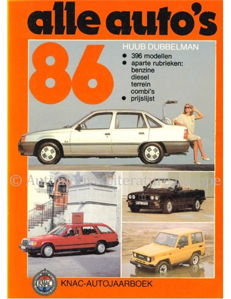 1986 KNAC AUTOJAHRBUCH NIEDERLÄNDISCH