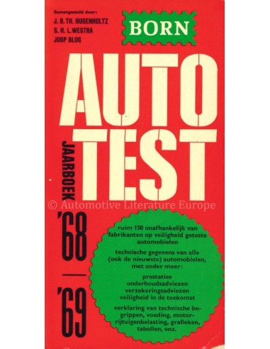 1968 / 1969 AUTOTEST JAARBOEK NEDERLANDS
