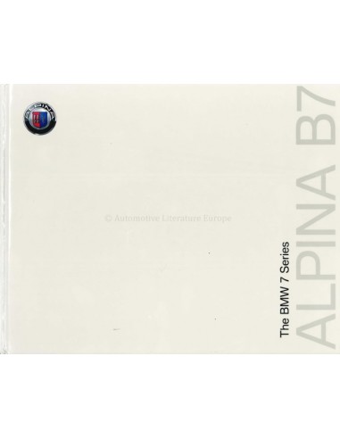 2010 BMW ALPINA B7 HARDCOVER BROCHURE...