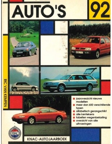 1992 KNAC CAR YEARBOOK DUTCH