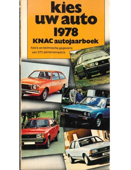 1978 KNAC AUTOJAARBOEK NEDERLANDS