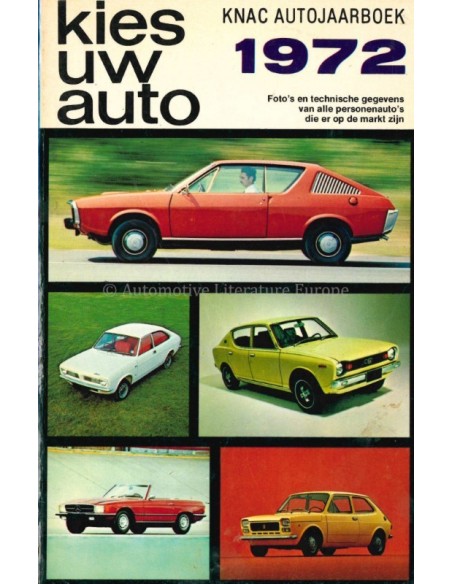 1972 KNAC AUTOJAHRBUCH NIEDERLÄNDISCH