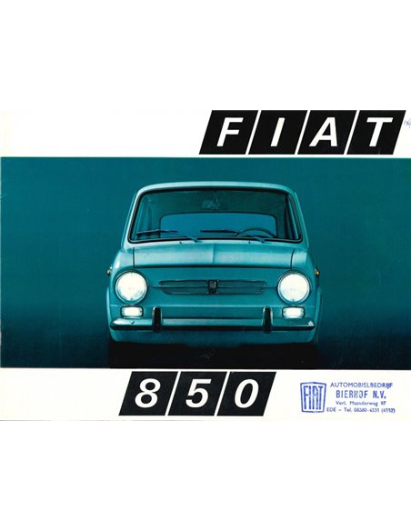 1969 FIAT 850 BROCHURE NEDERLANDS