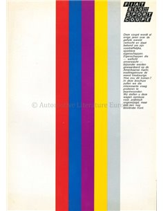 1970 FIAT 850 SPORT COUPÉ BROCHURE DUTCH