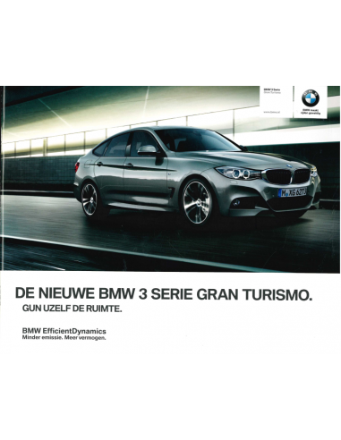 2013 BMW 3 SERIES GRAN TURISMO BROCHURE DUTCH