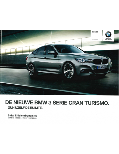 2013 BMW 3ER GRAN TURISMO PROSPEKT NIEDERLÄNDISCH
